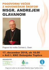 Pogovorni večer s škofom msgr. Andrejem Glavanom